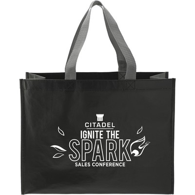 rPET Laminated Matte Shopper Tote